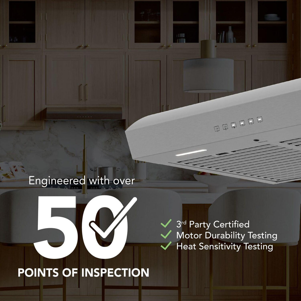 Mantra 30-Inch 490 MAX Blower CFM 1.0 Sones Stainless Steel Range Hood