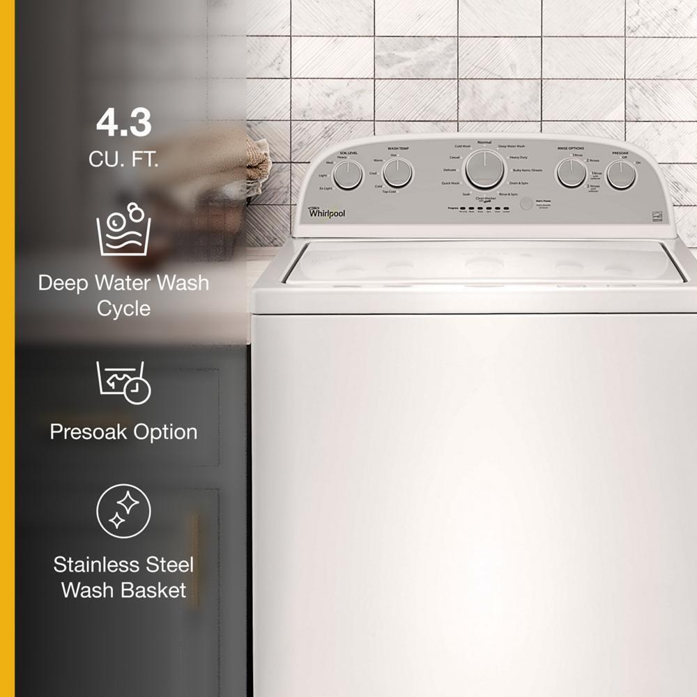 4.3 cu.ft Top Load Washer with Quick Wash, 12 cycles