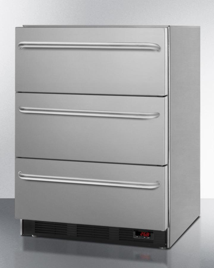 24" Wide Built-in 3-drawer All-freezer, ADA Compliant