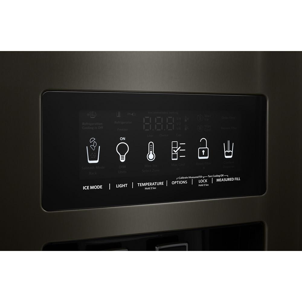 19.9 cu ft. Counter-Depth Side-by-Side Refrigerator with Exterior Ice and Water and PrintShield™ finish