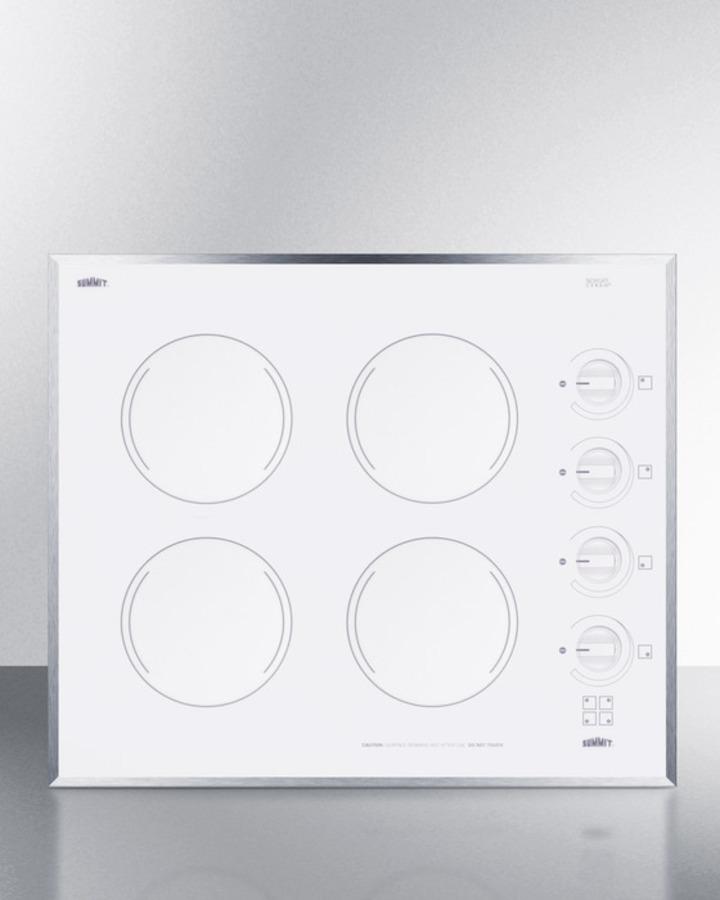 24" Wide 230v 4-burner Radiant Cooktop