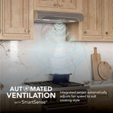 Alta 30-Inch 490 MAX Blower CFM 1.1 Sones Stainless Steel Range Hood