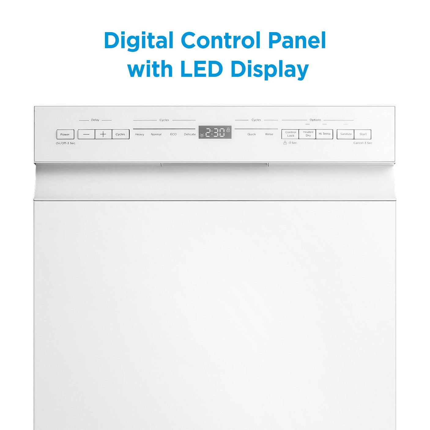 Midea 18" Front Control Dishwasher with Heated Dry