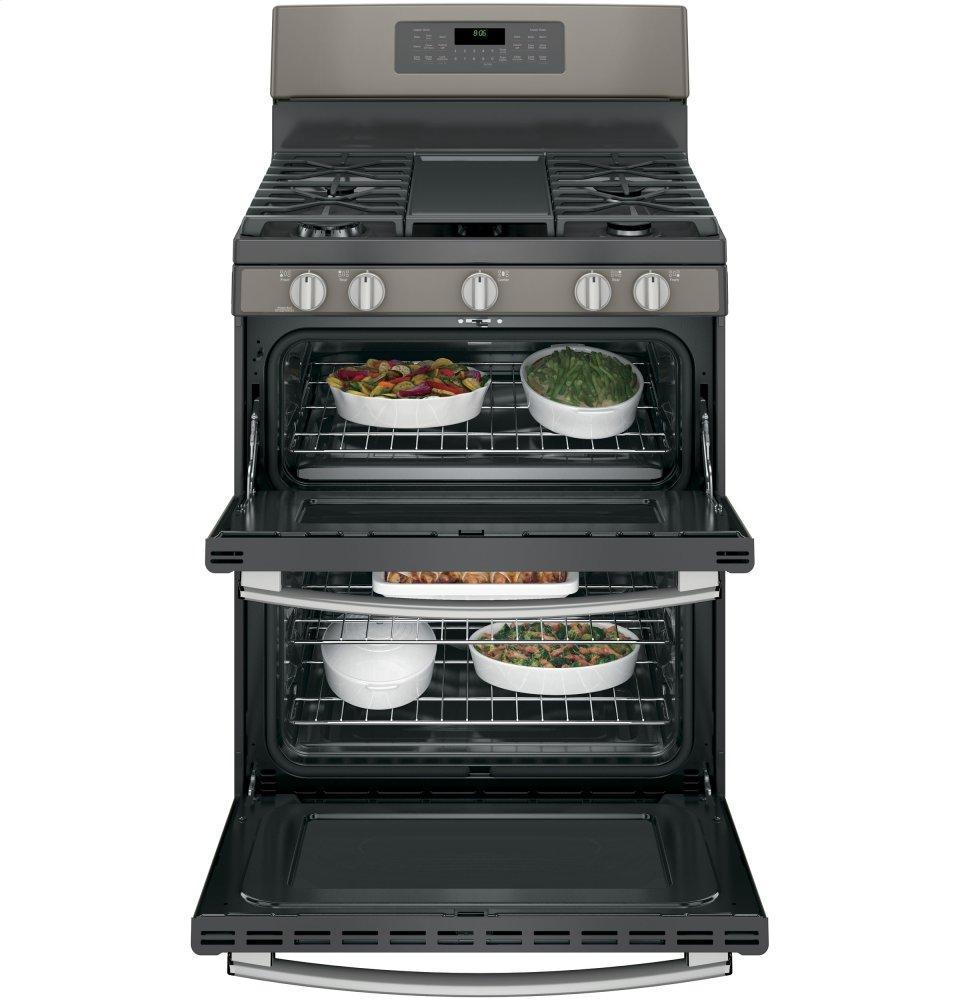 GE® 30" Free-Standing Gas Double Oven Convection Range