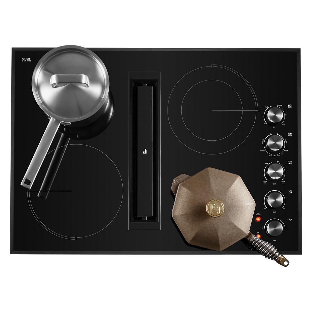 Black Floating Glass 30" JX3™ Electric Downdraft Cooktop