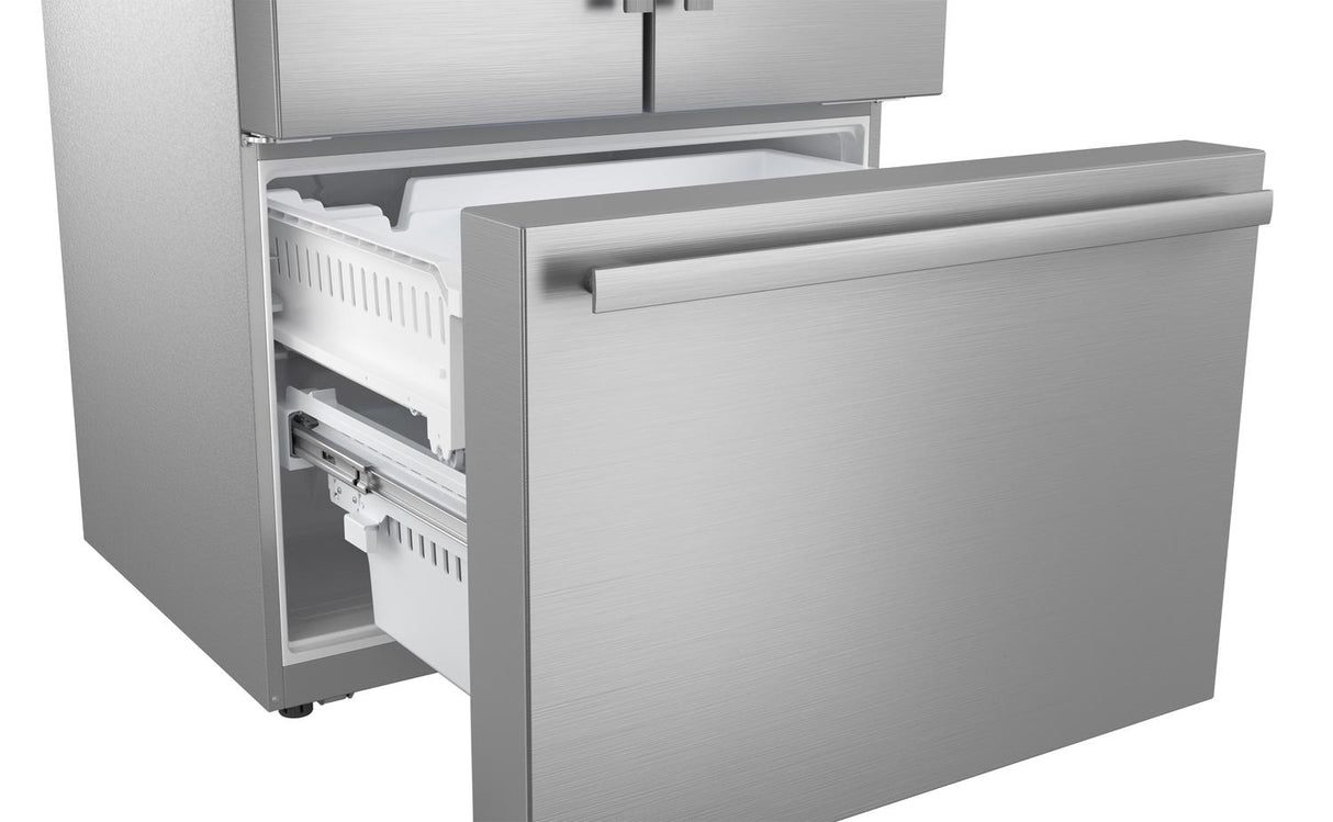 28.9 cu.ft. Standard Depth 36 in. French 3-Door Refrigerator with Water Dispenser in Stainless Steel