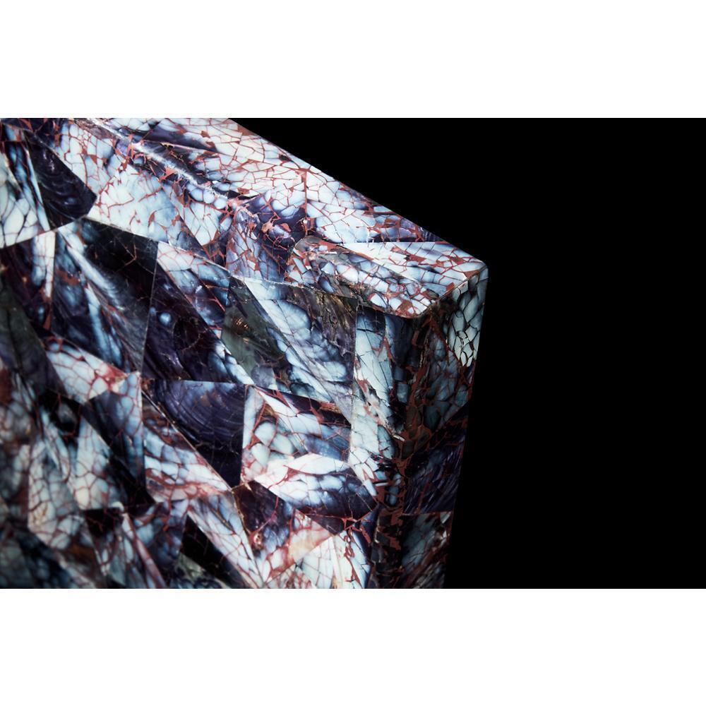 18" Elements Collection Mussel Shell Burgundy Custom Column Panel