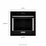 30" Single Wall Oven with Even-Heat™ True Convection - Black