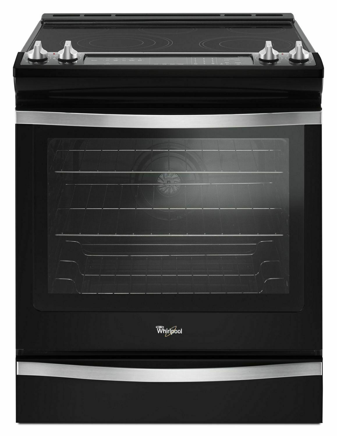 6.4 Cu. Ft. Slide-In Electric Range with True Convection - Black Ice