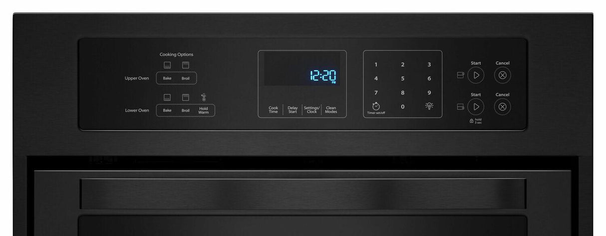 6.2 Cu. Ft. Double Wall Oven with High-Heat Self-Cleaning System - Black