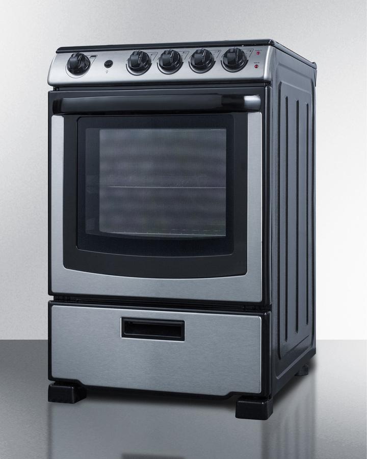 24" Wide Electric Range & Convertible Hood