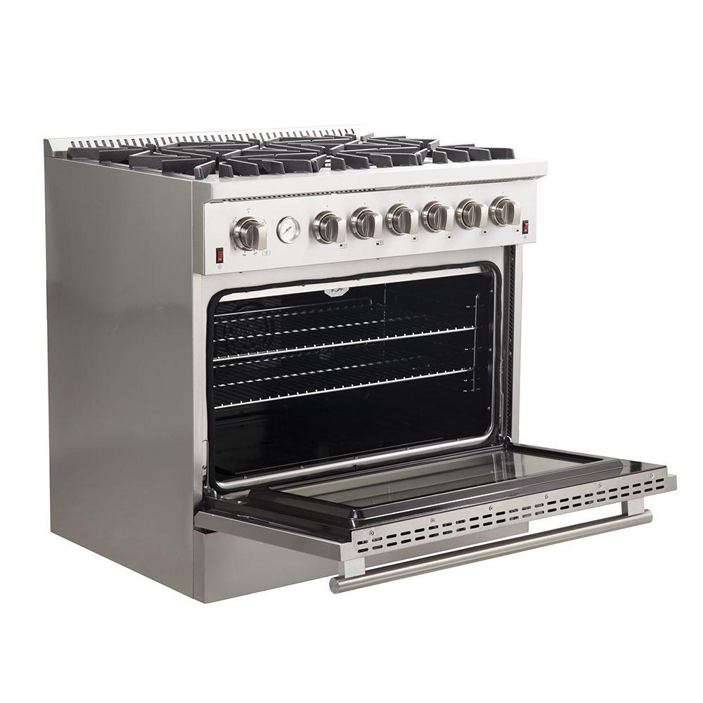 Forno - Silver Professional 36" Freestanding Gas Range