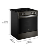 30-inch Gas Smart Range with Air Cooking Technology and Steam Clean