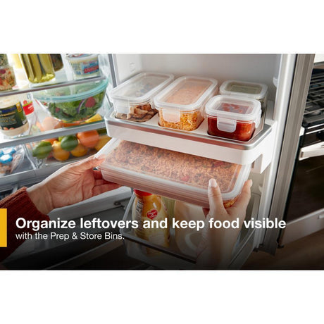36-inch Wide 4 Door Refrigerator with Prep and Store Bins - 26 Cu. Ft.