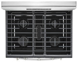 5.0 cu. ft. Freestanding Gas Range with Center Oval Burner Black-on-Stainless