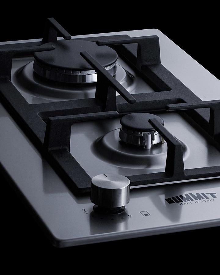 12" Wide 2-burner Gas Cooktop In Stainless Steel