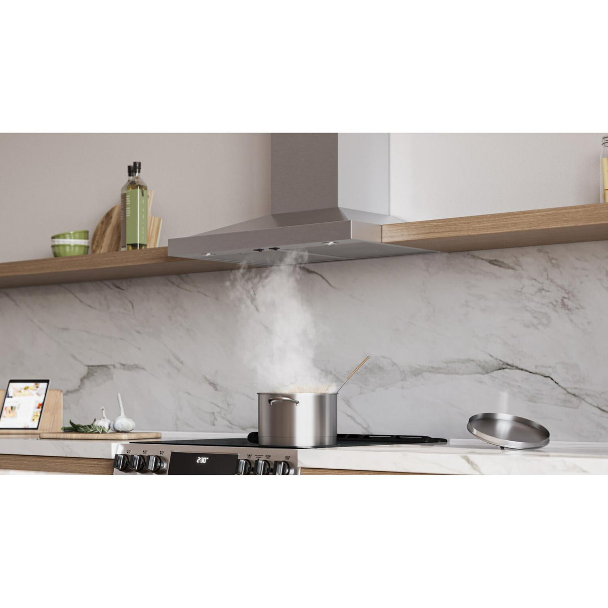 Broan® 30-inch Pyramid Chimney Range Hood with Code Ready™ Technology, 650 Max Blower CFM, Stainless Steel