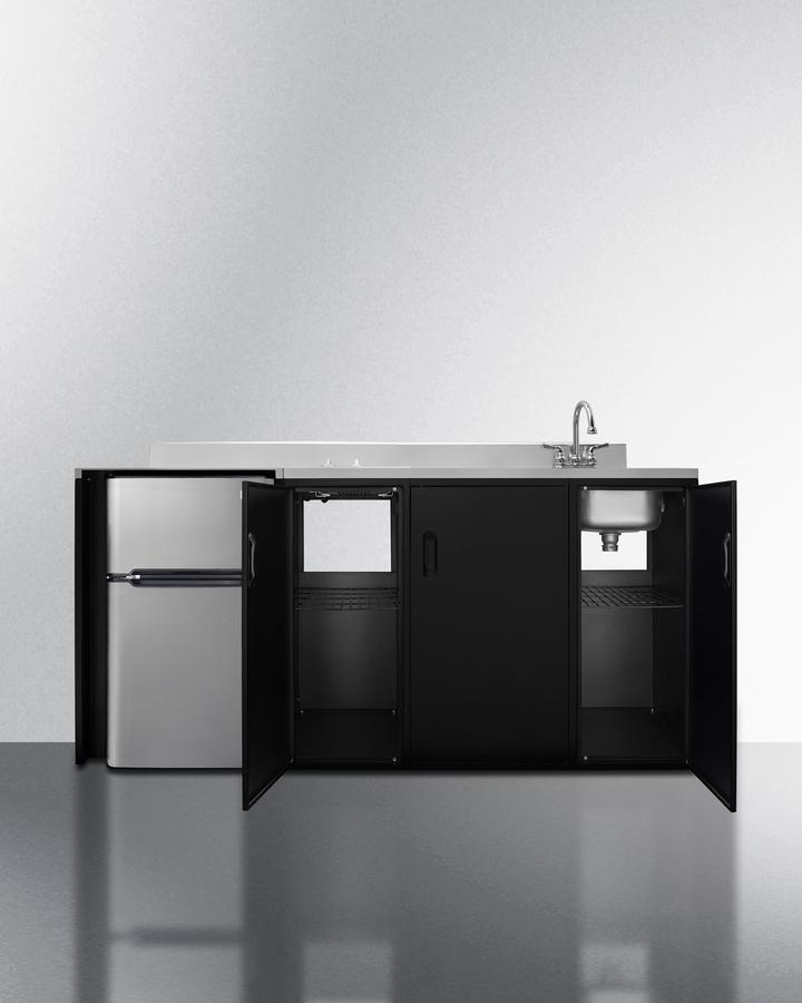 72" Wide All-in-one Kitchenette, ADA Counter Height