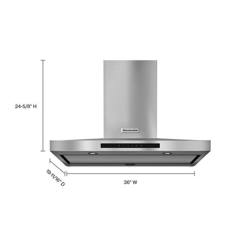 36" Wall-Mount, 3-Speed Canopy Hood
