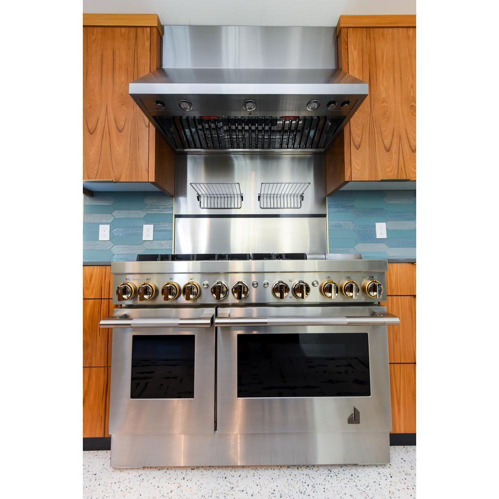 RISE™ 48" Dual-Fuel Professional Range with Chrome-Infused Griddle