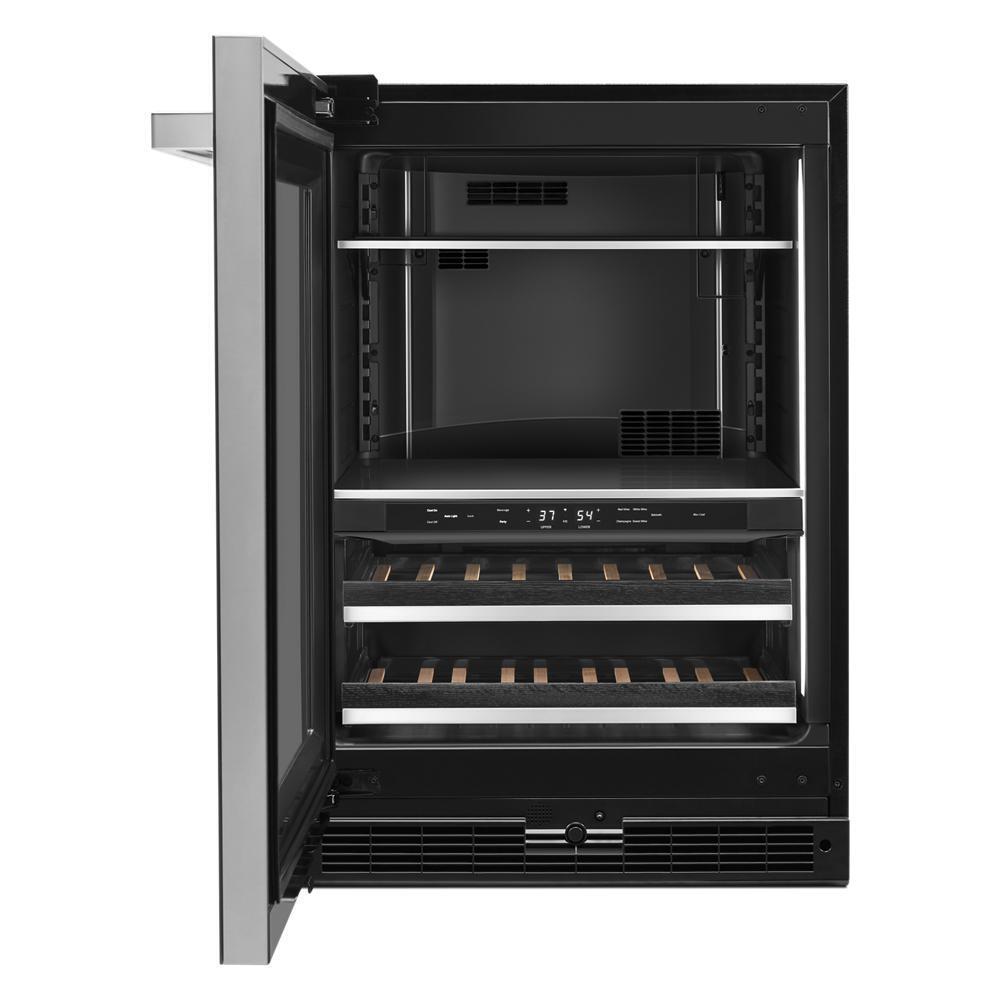 NOIR™ 24" Built-In Undercounter Beverage Center - Left Swing