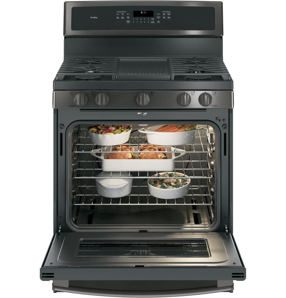 GE Profile™ Series 30" Free-Standing Gas Convection Range