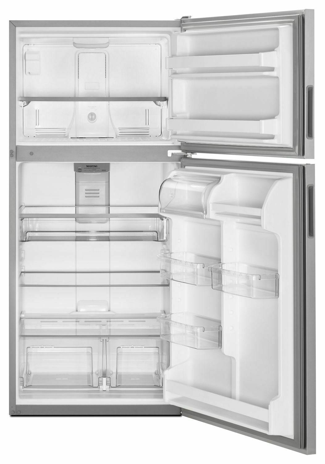 33-Inch Wide Top Freezer Refrigerator with PowerCold® Feature- 21 Cu. Ft. - Monochromatic Stainless Steel