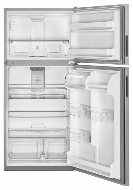 33-Inch Wide Top Freezer Refrigerator with PowerCold® Feature- 21 Cu. Ft. - Monochromatic Stainless Steel
