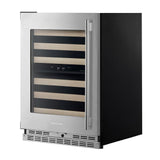 24" Undercounter Wine Cellar with Full-Extension Wood-Front Racks