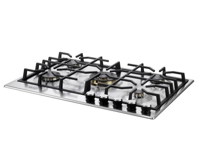 Verona 30" Designer Gas Cooktop-Brass Burners SS