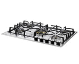 Verona 30" Designer Gas Cooktop-Brass Burners SS
