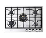 Verona 30" Designer Gas Cooktop-Brass Burners SS