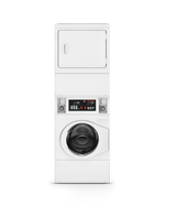 Light Commercial Coin Drop Front Control Stack Washer-Dryer - Electric
