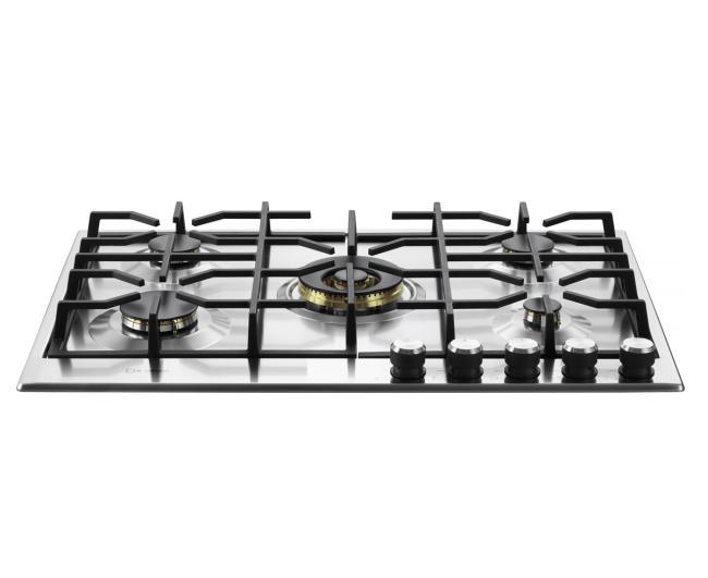 Verona 30" Designer Gas Cooktop-Brass Burners SS