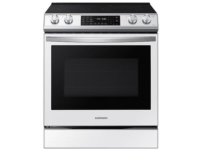 Bespoke 6.3 cu. ft. Smart Front Control Slide-In Electric Range with Air Fry & Wi-Fi in White Glass