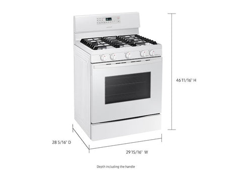 5.8 cu. ft. Freestanding Gas Range with Convection in White