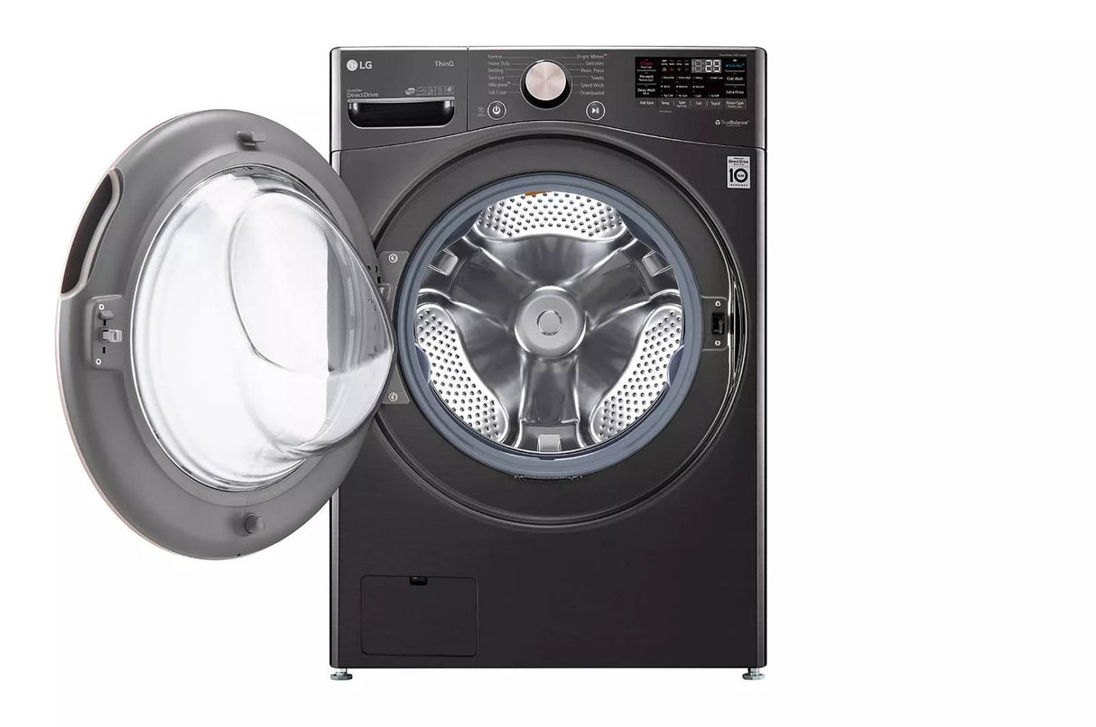 LG 4.5 cu. ft. Ultra Large Capacity Front Load Washer - Black Steel