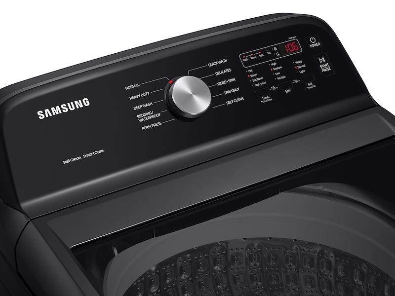 4.9 cu. ft. Large Capacity Top Load Washer with ActiveWave™ Agitator and Deep Fill in Brushed Black