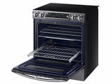 5.8 cu. ft. Slide-In Electric Range with Flex Duo™ & Dual Door in Black Stainless Steel