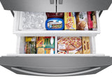 28 cu. ft. Large Capacity 3-Door French Door Refrigerator with Internal Water Dispenser in Stainless Steel
