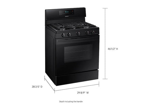 5.8 cu. ft. Freestanding Gas Range with Convection in Black