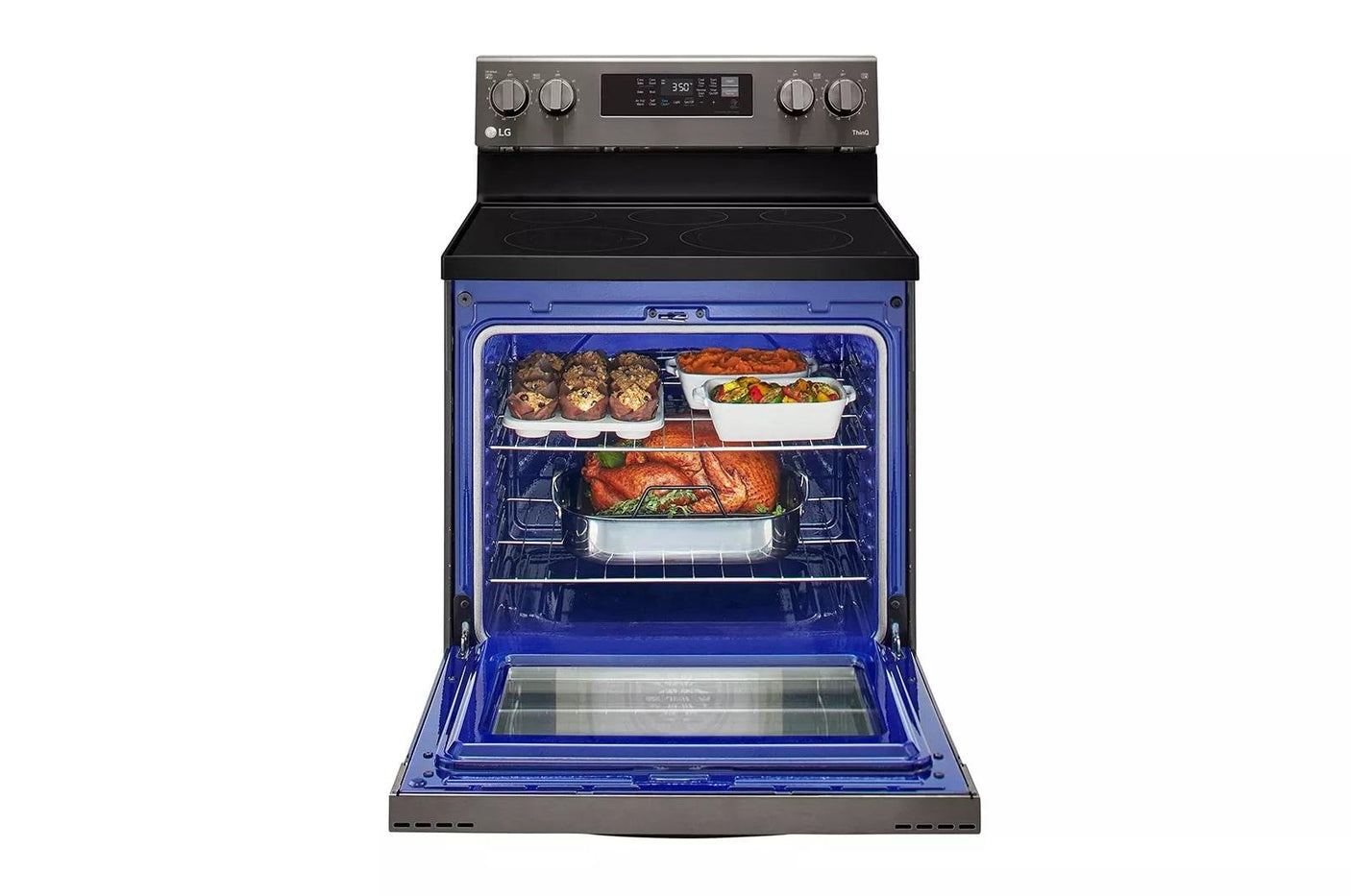 6.3 cu ft. Smart Wi-Fi Enabled Fan Convection Electric Range with Air Fry & EasyClean®