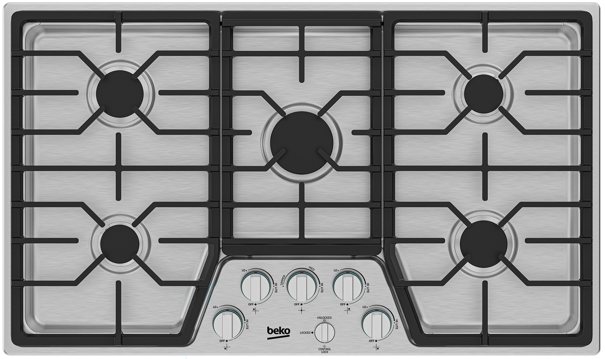 36" Built-In Gas Cooktop with 5 Burners