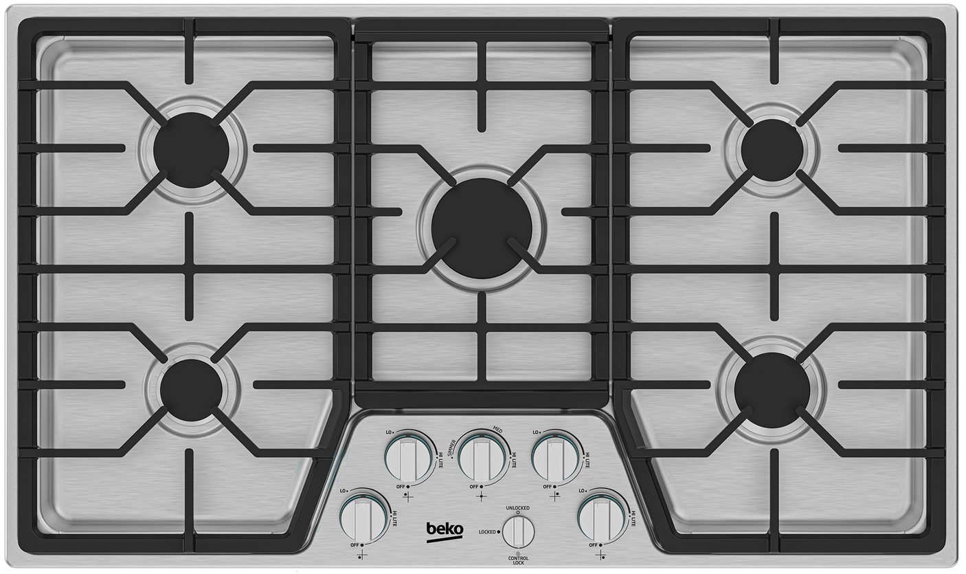 36" Built-In Gas Cooktop with 5 Burners