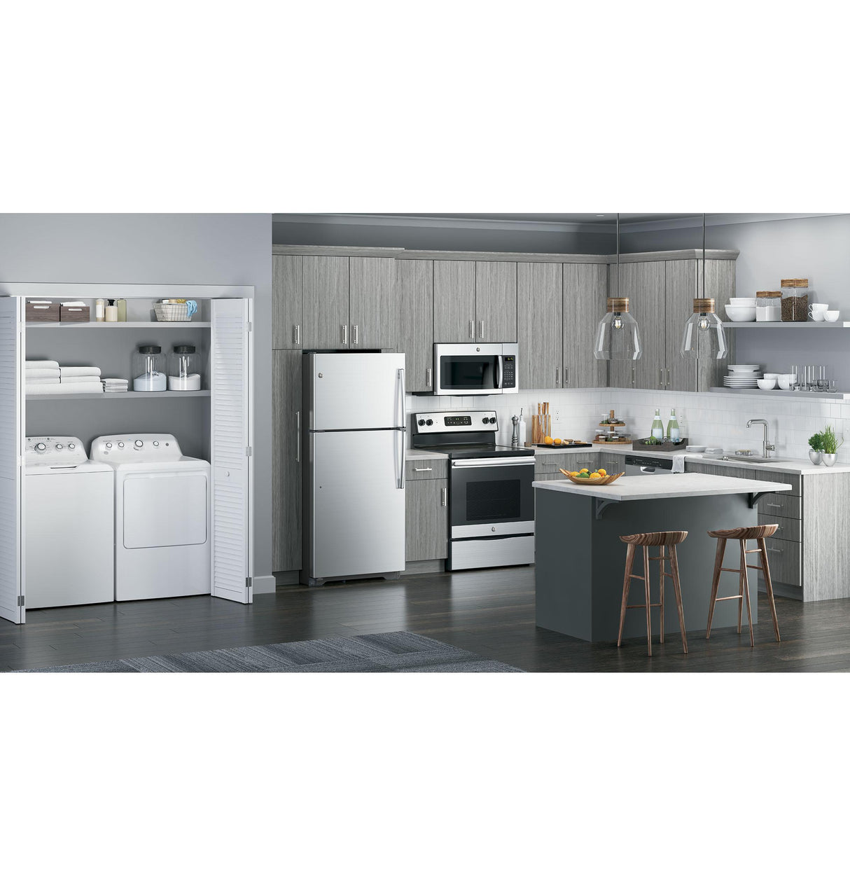 GE® ENERGY STAR® 18.2 Cu. Ft. Top-Freezer Refrigerator