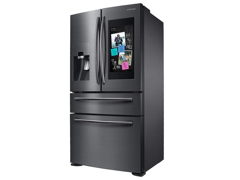 22 cu. ft. Family Hub™ Counter Depth 4-Door Flex™ Refrigerator in Black Stainless Steel