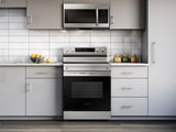 6.3 cu. ft. Smart Freestanding Electric Range with Steam Clean in Stainless Steel