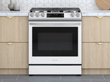 Bespoke 6.0 cu. ft. Smart Front Control Slide-In Gas Range with Air Fry & Wi-Fi in White Glass
