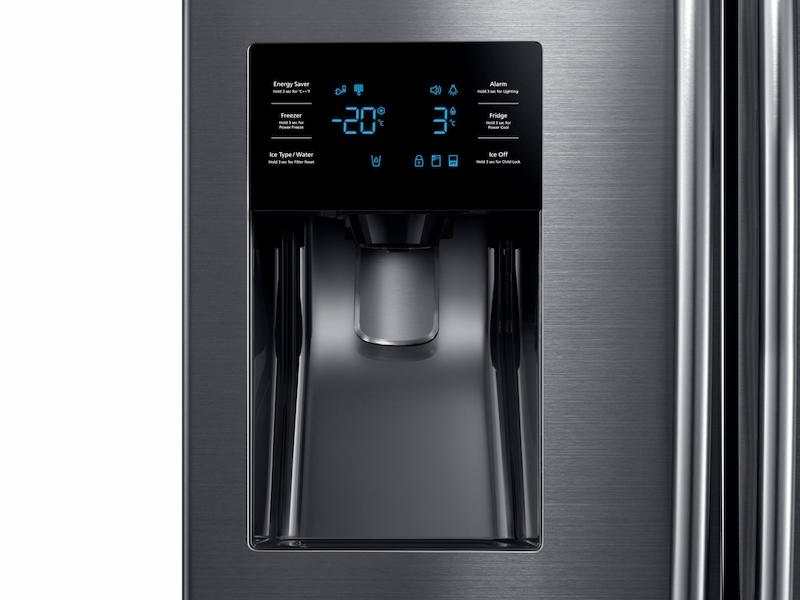25 cu. ft. French Door Refrigerator with External Water & Ice Dispenser in Black Stainless Steel