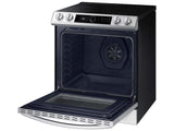 Bespoke Smart Slide-in Electric Range 6.3 cu. ft. with Smart Dial & Air Fry in White Glass